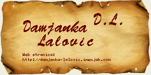 Damjanka Lalović vizit kartica
